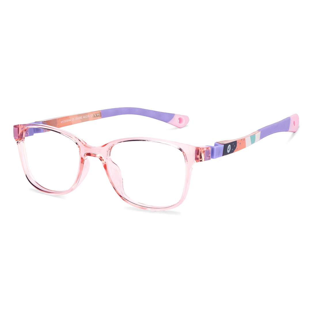Hooper Pink Transparent Full Rim Rectangle left side