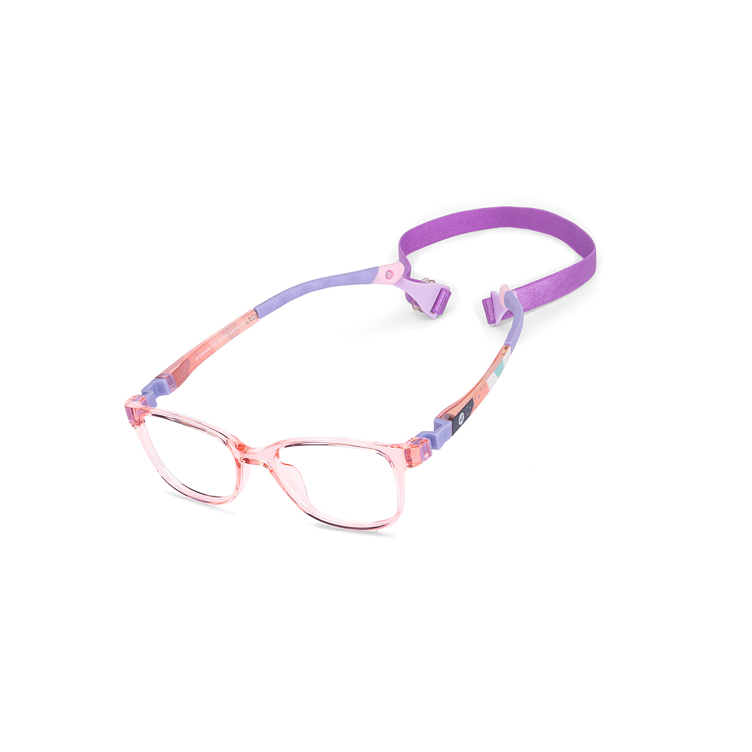 Hooper Pink Transparent Full Rim Rectangle left side