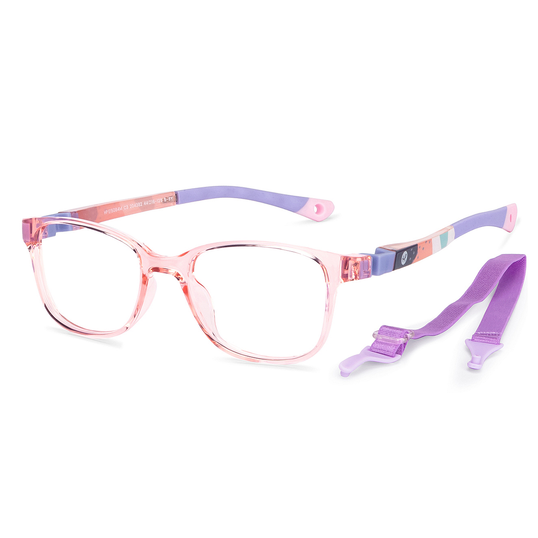 Hooper Pink Transparent Full Rim Rectangle right side