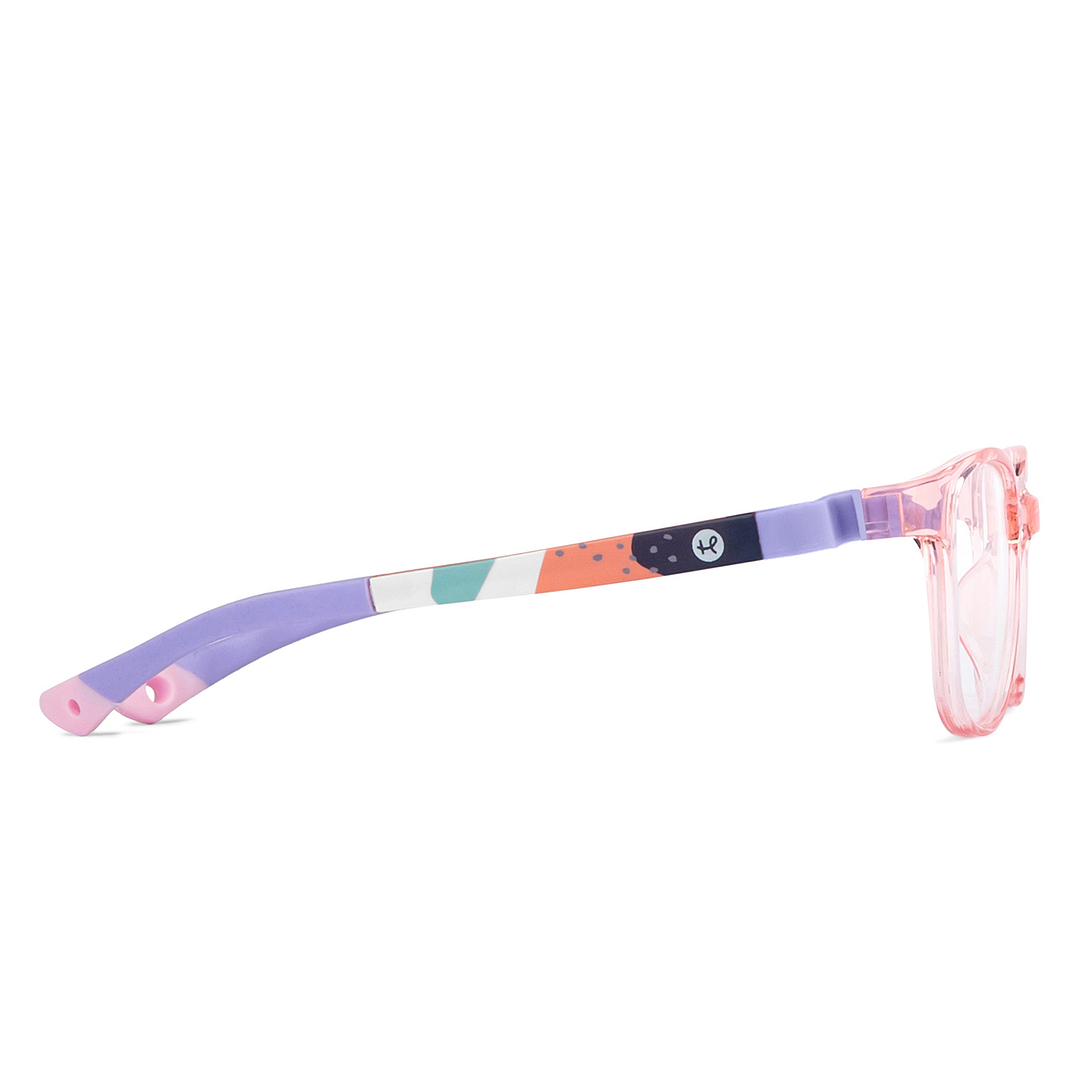 Hooper Pink Transparent Full Rim Rectangle left side