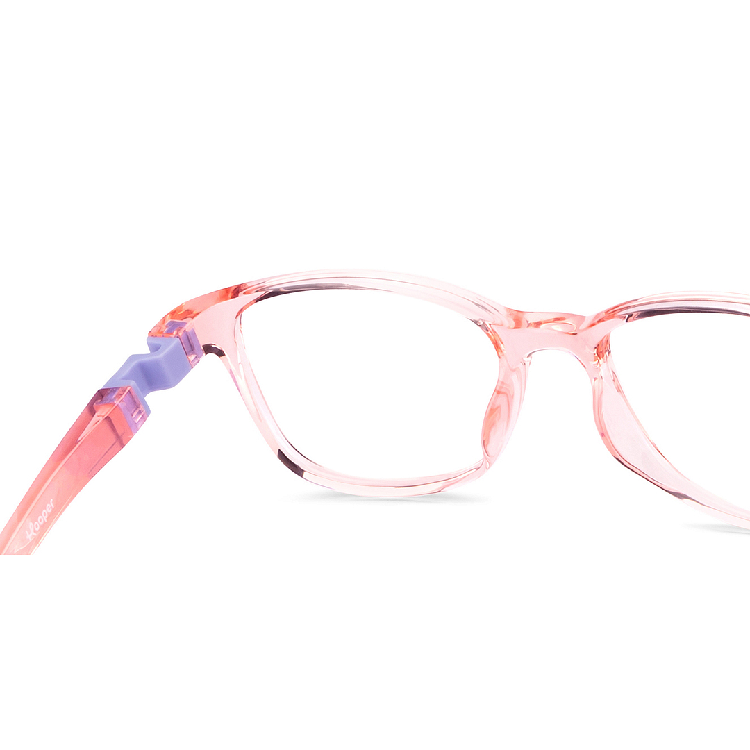 Hooper Pink Transparent Full Rim Rectangle right side