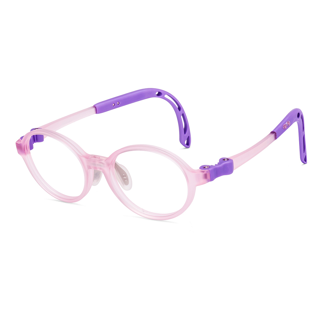 Hooper Pink Transparent Full Rim Round left side