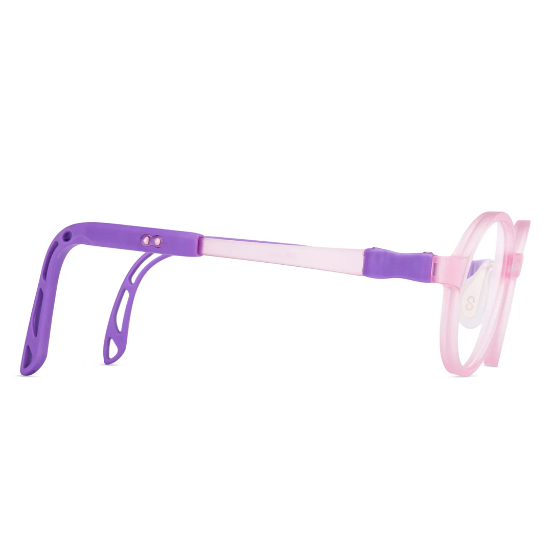 Hooper Pink Transparent Full Rim Round left side