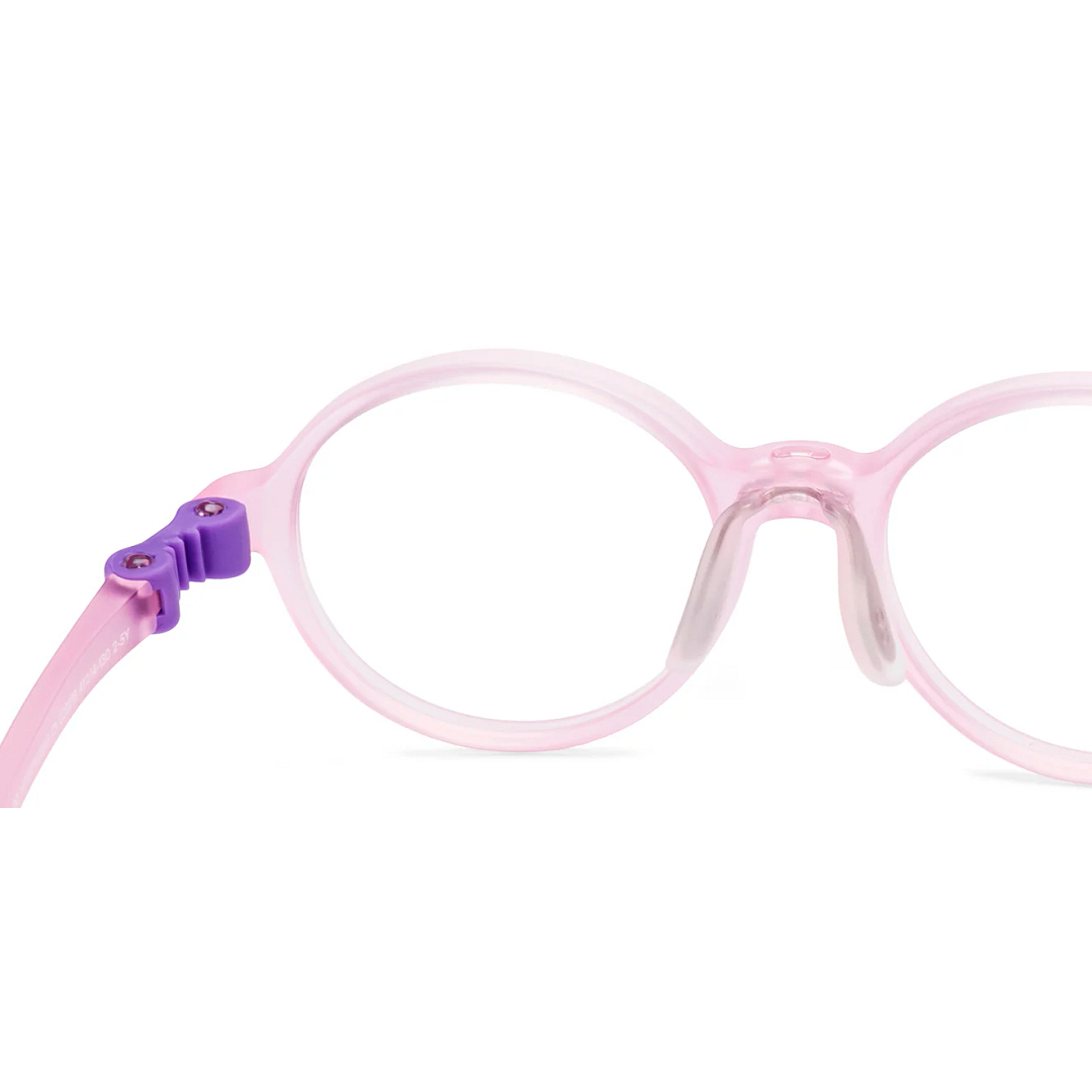 Hooper Pink Transparent Full Rim Round right side