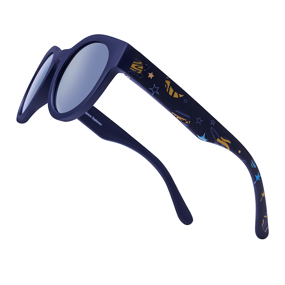 Hooper Sky Blue Full Rim Round left side