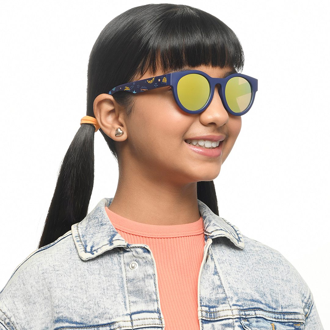 Hooper Sky Blue Full Rim Round left side