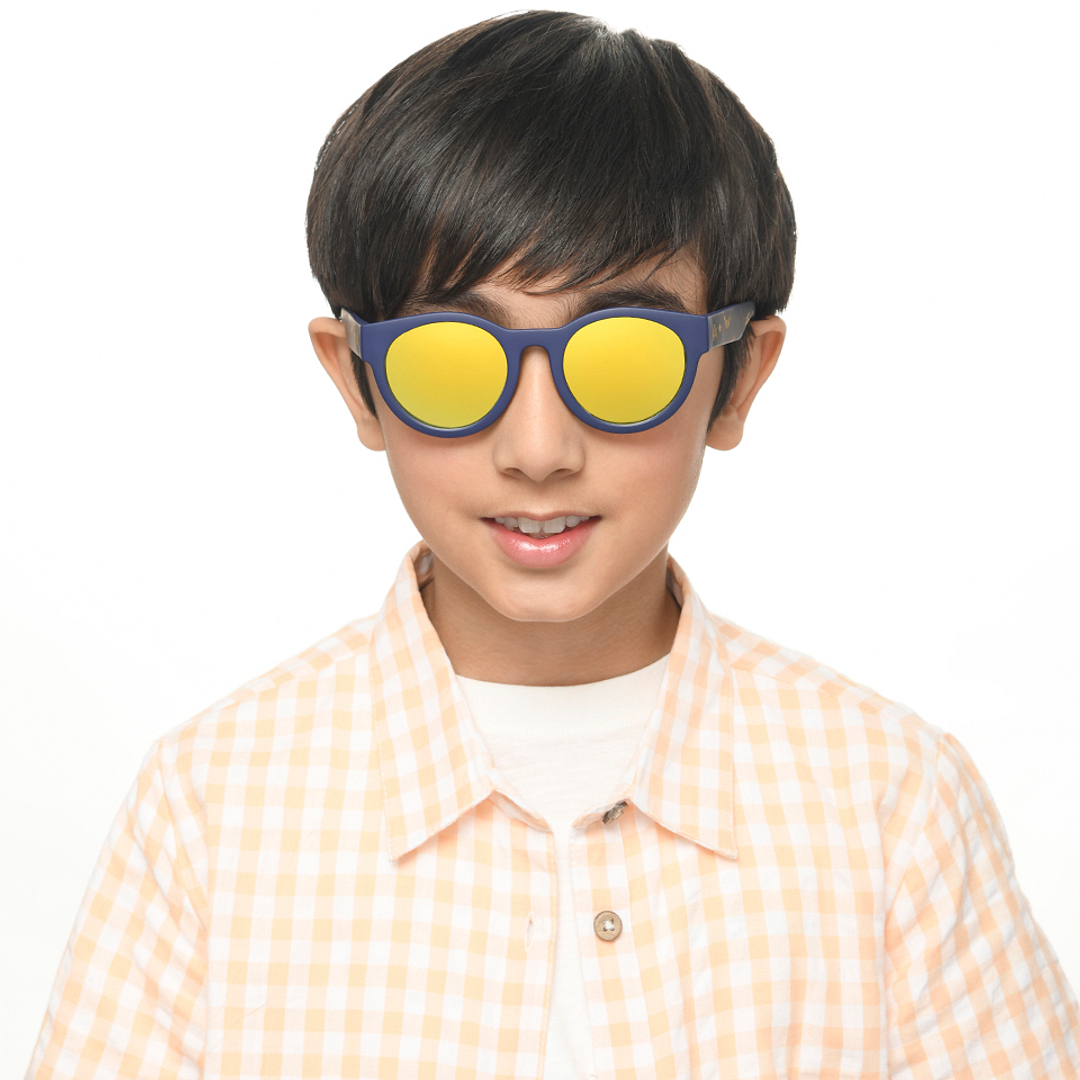 Hooper Sky Blue Full Rim Round left side