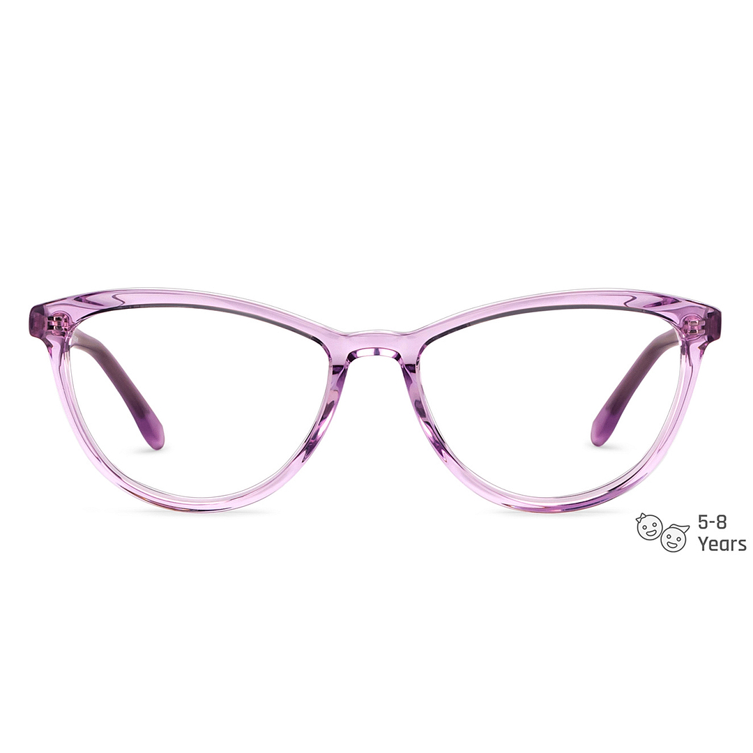 Hooper Online Purple Transparent Full Rim Cat Eye left side