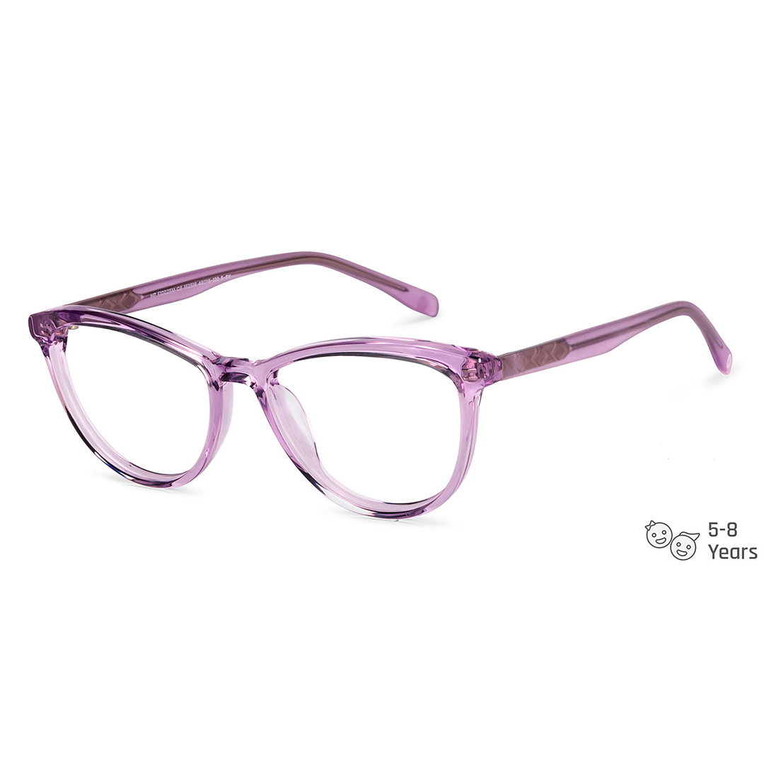 Hooper Online Purple Transparent Full Rim Cat Eye left side