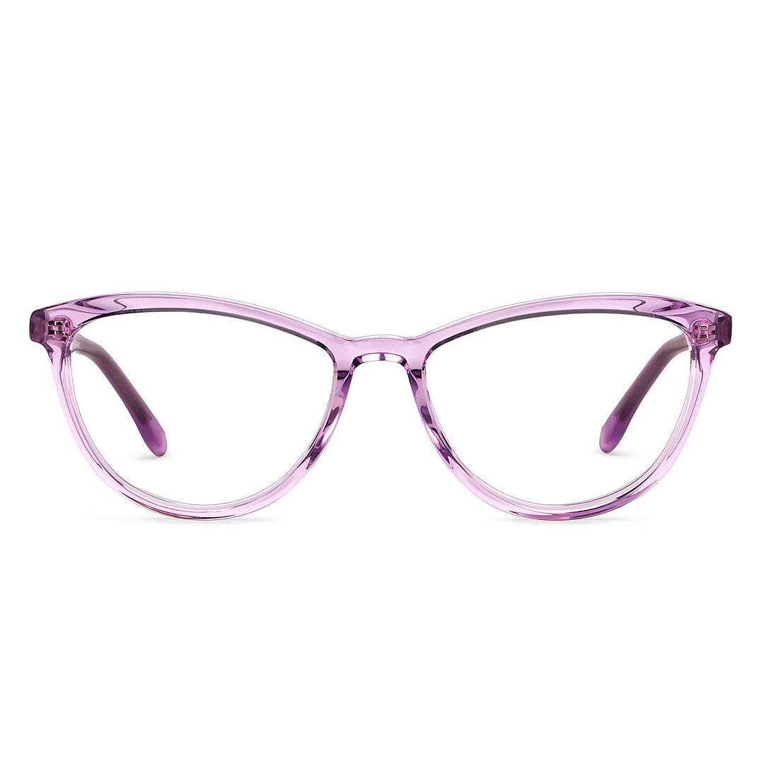 Hooper Online Purple Transparent Full Rim Cat Eye right side
