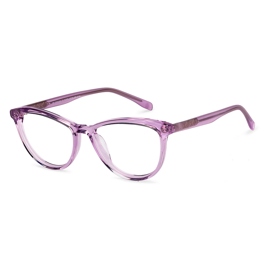 Hooper Online Purple Transparent Full Rim Cat Eye right side