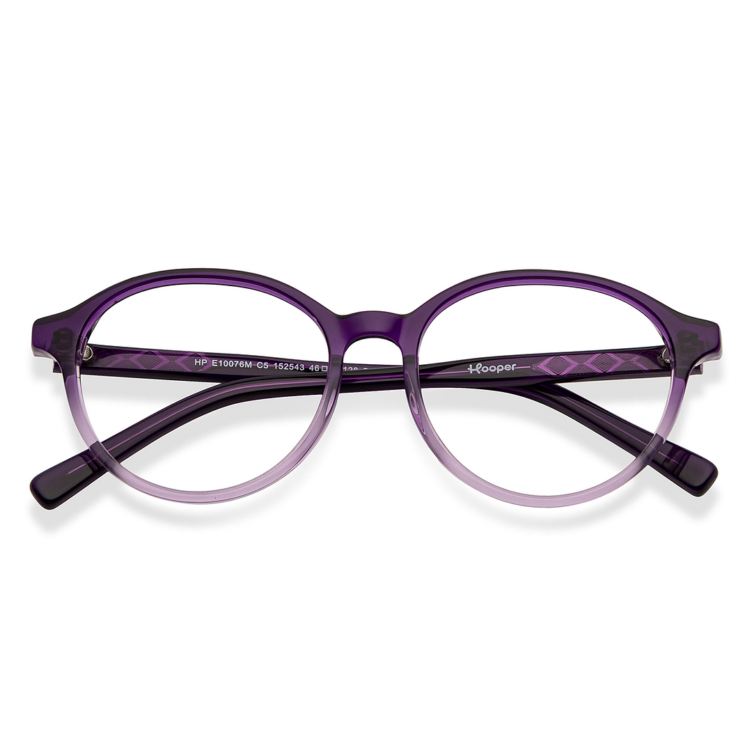 Hooper Online Purple Transparent Full Rim Round left side