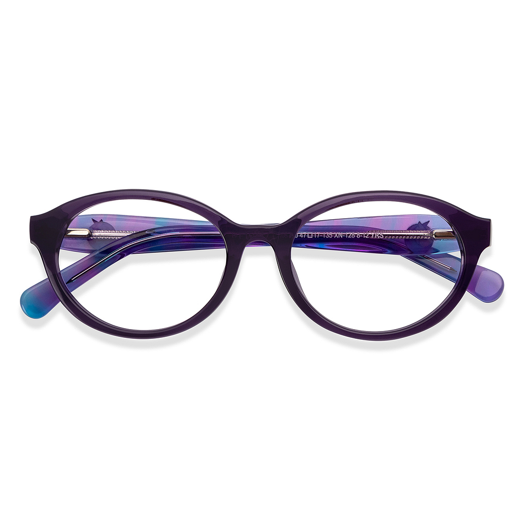 Hooper Online Purple Transparent Full Rim Round left side
