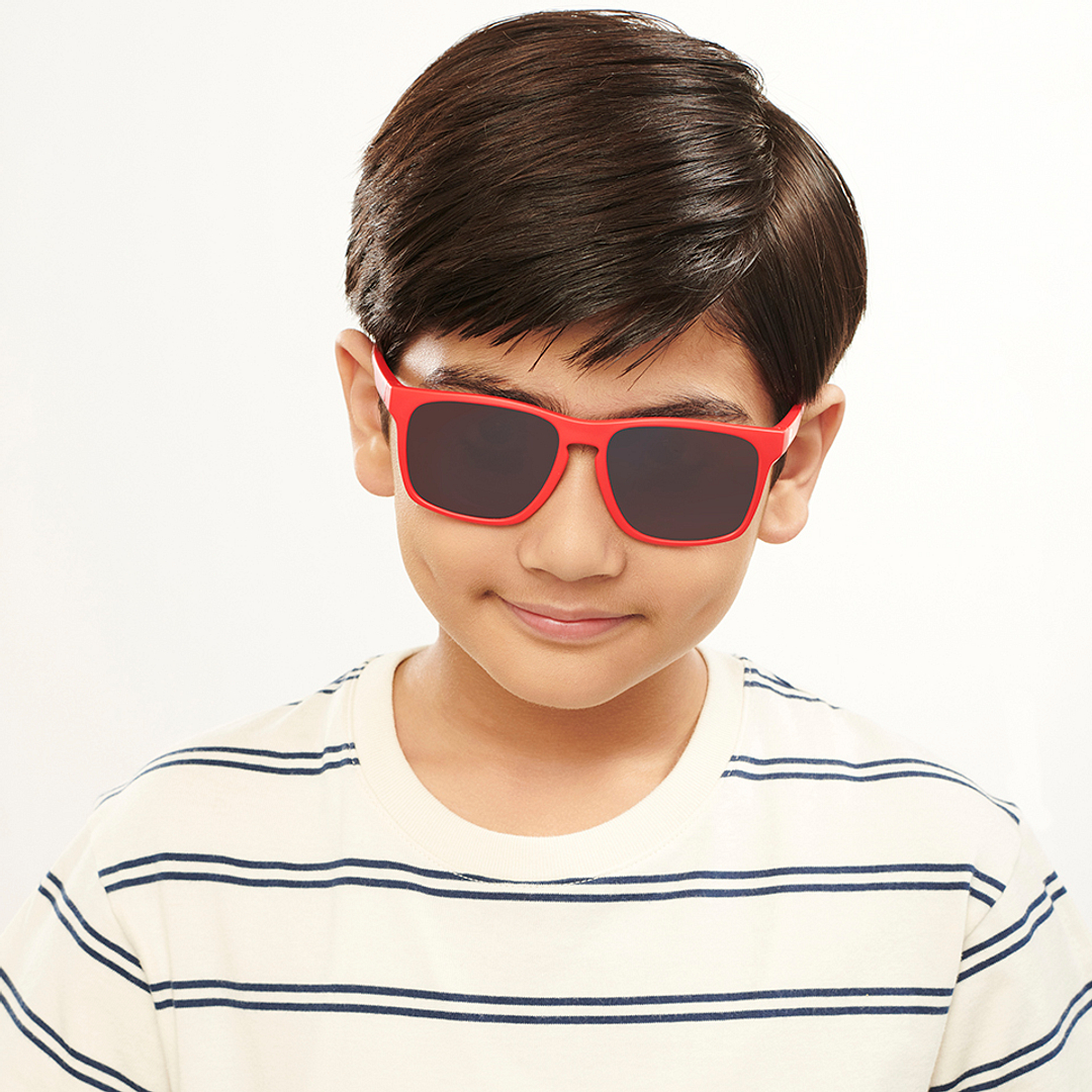 Hooper Red Full Rim Square right side