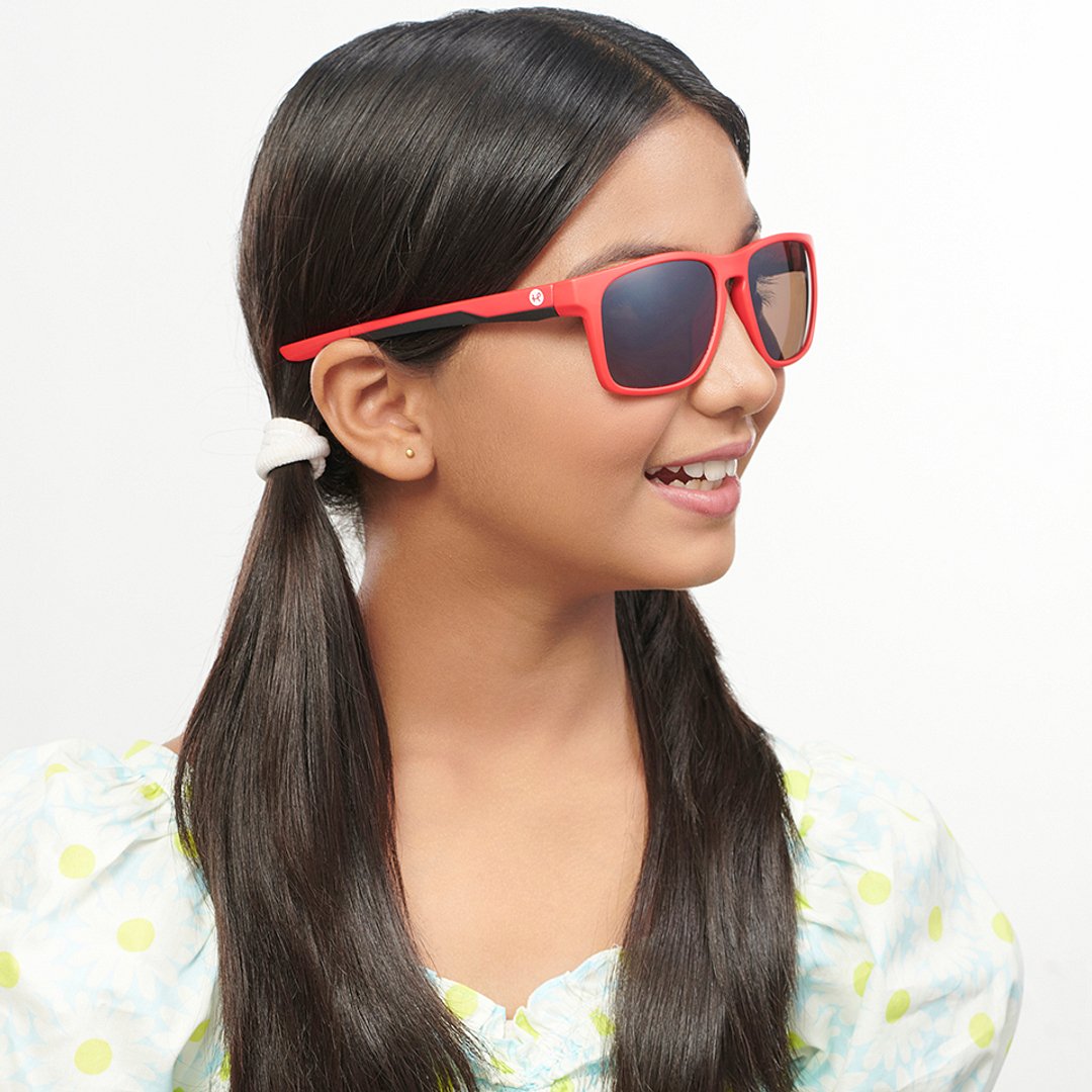 Hooper Red Full Rim Square right side