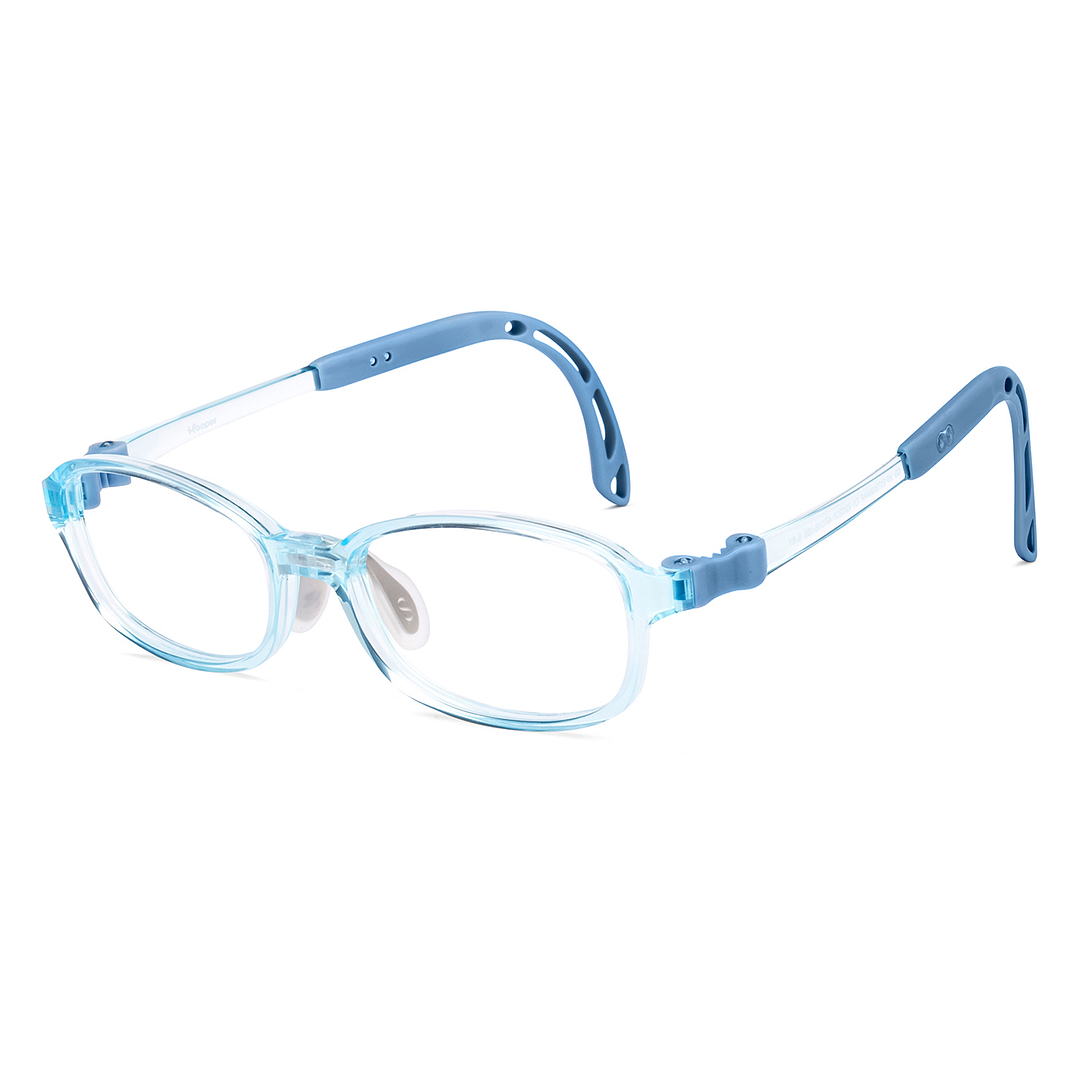 Hooper Blue Transparent Full Rim Rectangle left side