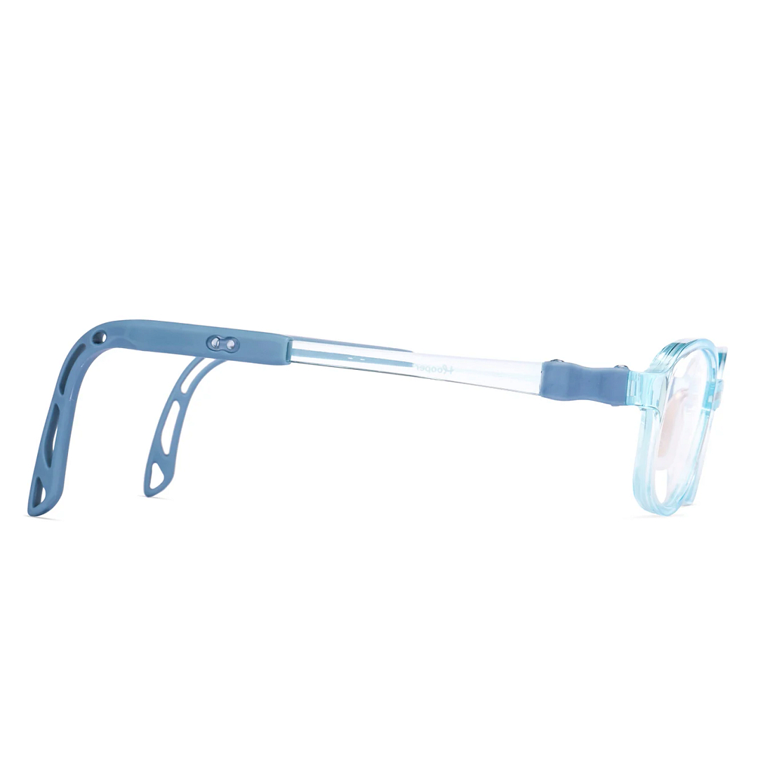 Hooper Blue Transparent Full Rim Rectangle left side