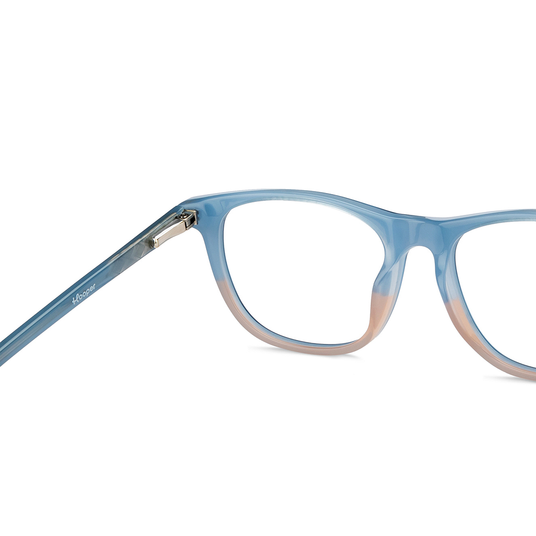 Hooper Online Sky Blue Full Rim Rectangle right side