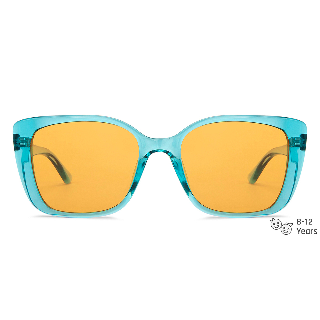 Hooper Sky Blue Full Rim Square left side