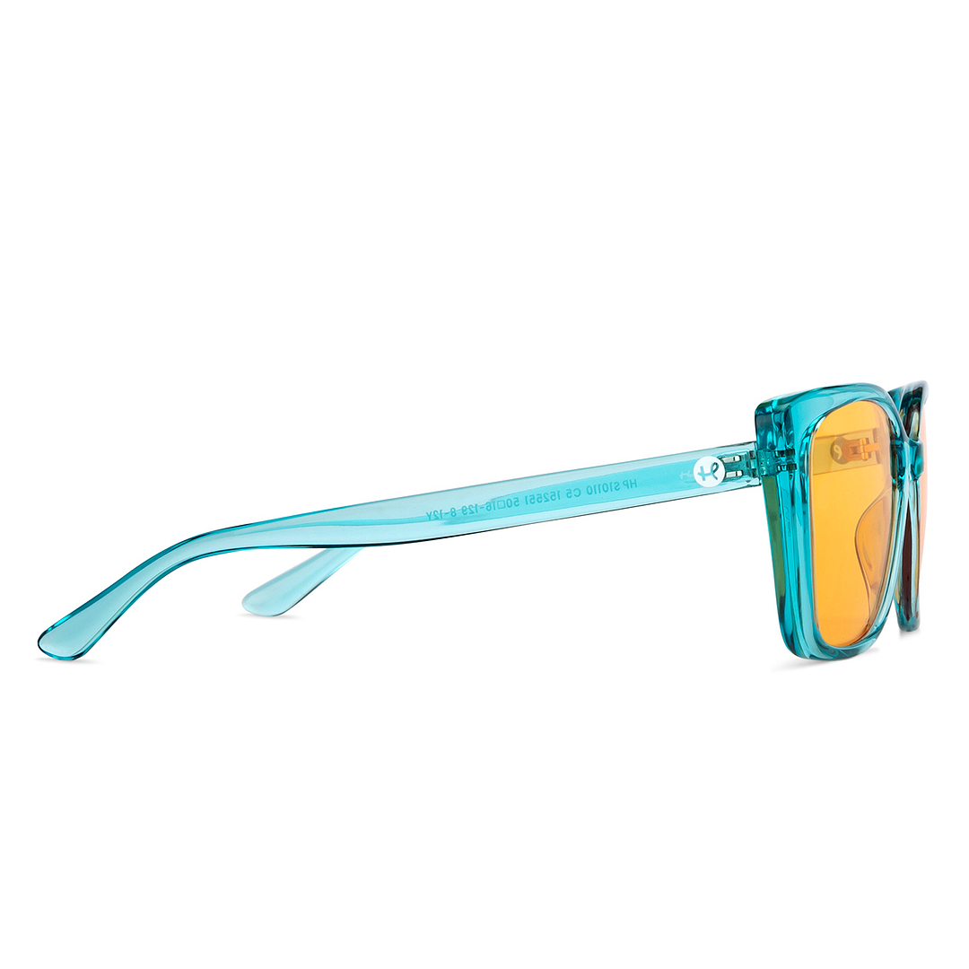Hooper Sky Blue Full Rim Square left side