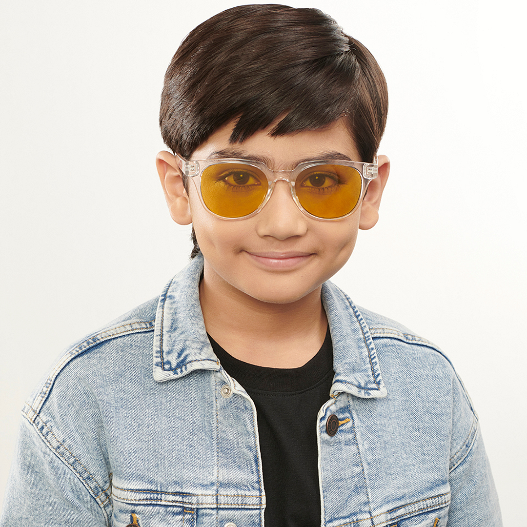 Hooper Crystal Transparent Full Rim Square left side