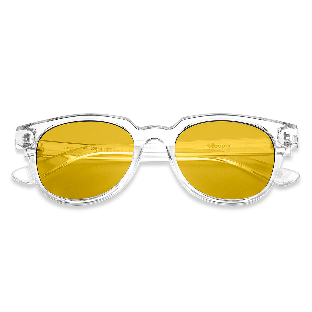 Hooper Crystal Transparent Full Rim Square left side