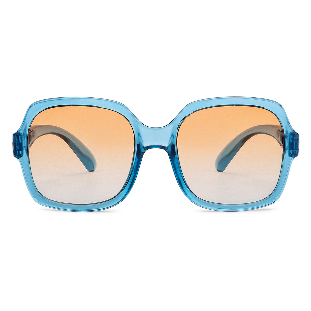 Hooper Blue Transparent Full Rim Square left side