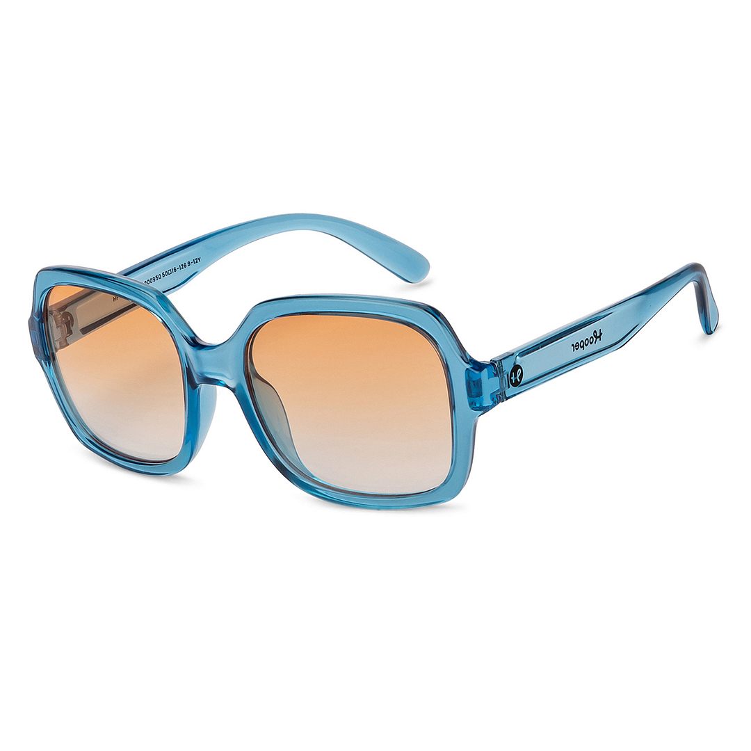 Hooper Blue Transparent Full Rim Square right side