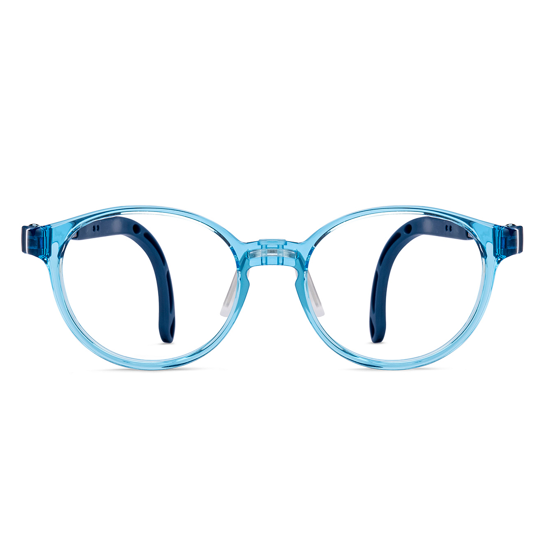 Hooper Blue Transparent Full Rim Round right side