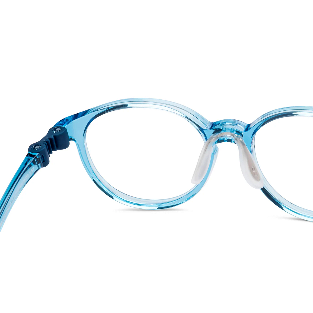 Hooper Blue Transparent Full Rim Round right side
