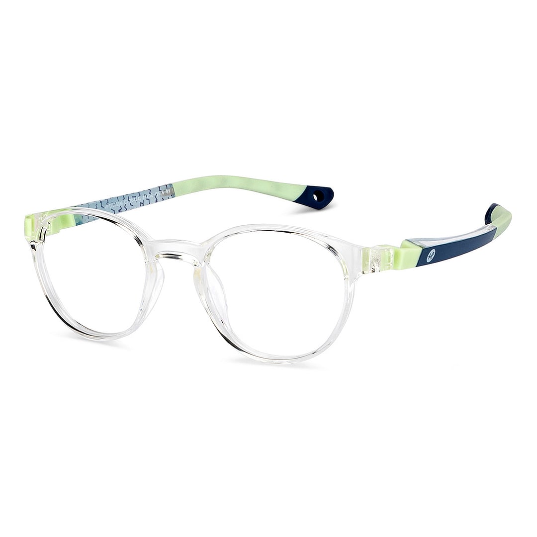 Hooper Crystal Transparent Full Rim Round left side