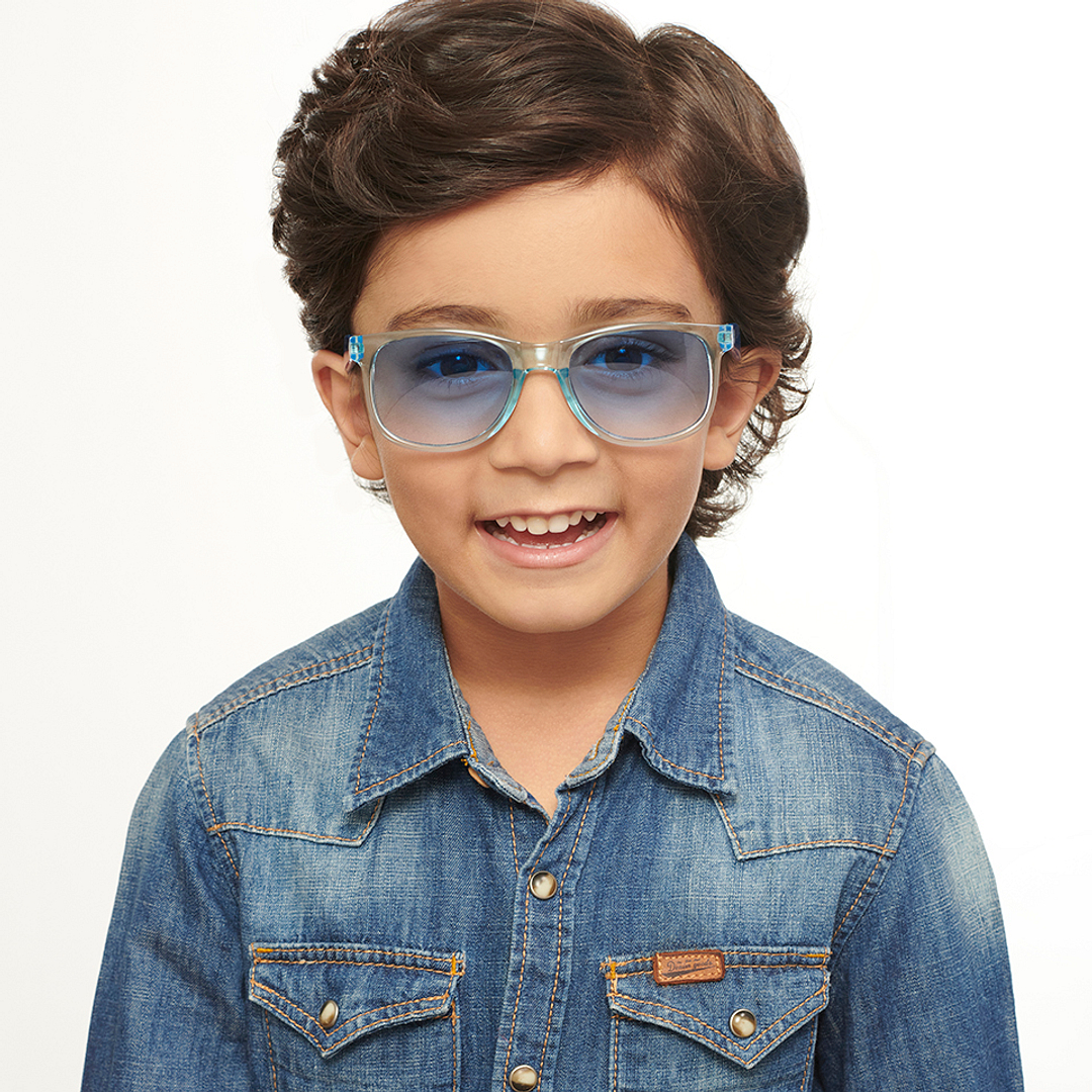 Hooper Sky Blue Full Rim Square left side