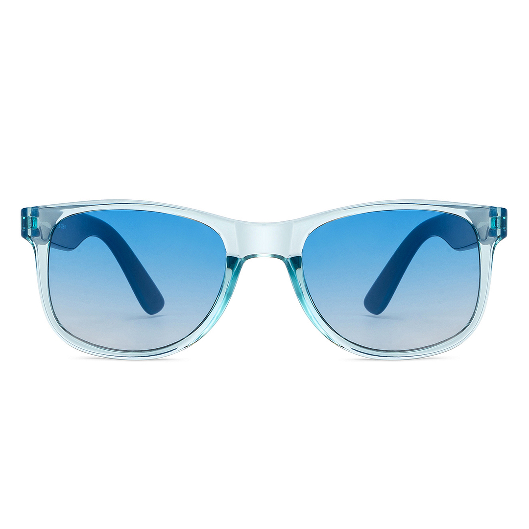 Hooper Sky Blue Full Rim Square left side