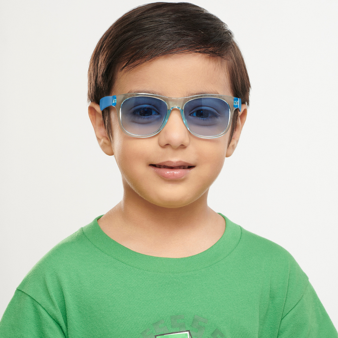 Hooper Blue Transparent Full Rim Square right side