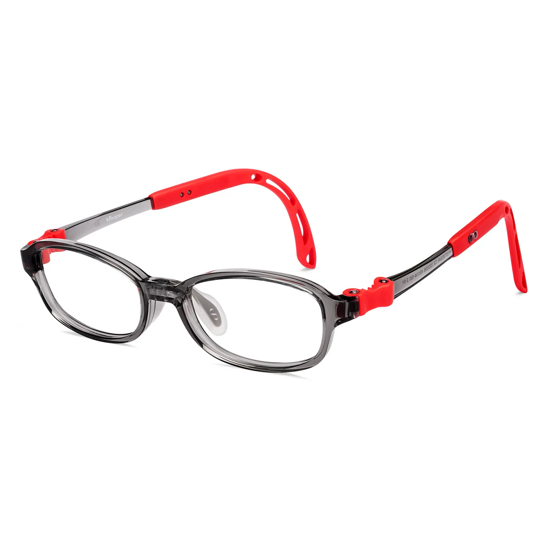 Hooper Gray Transparent Full Rim Rectangle left side