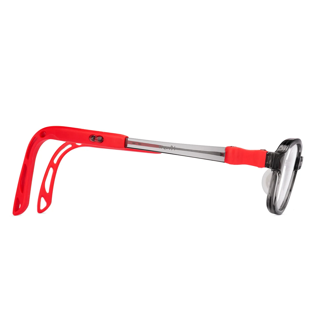 Hooper Gray Transparent Full Rim Rectangle left side