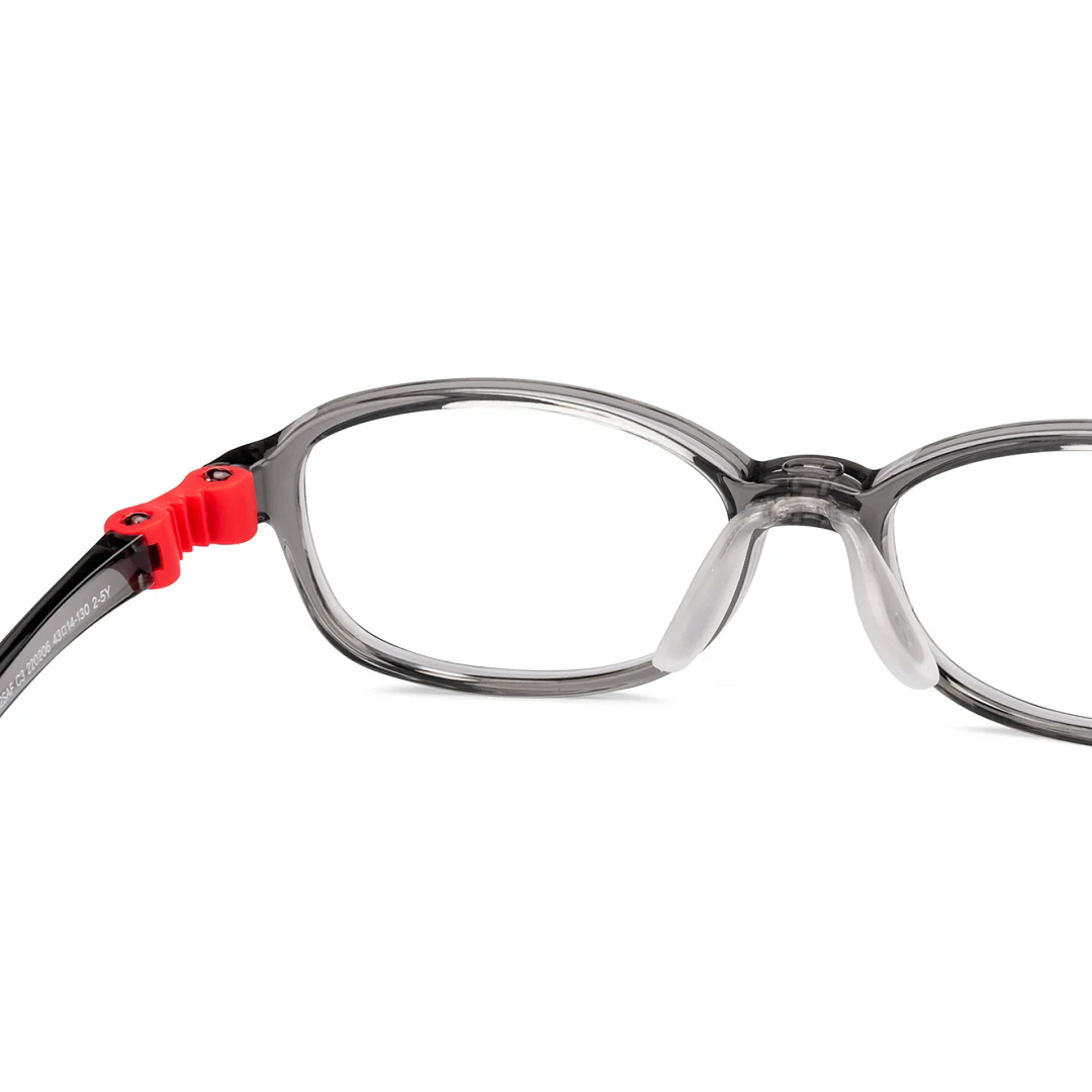 Hooper Gray Transparent Full Rim Rectangle right side