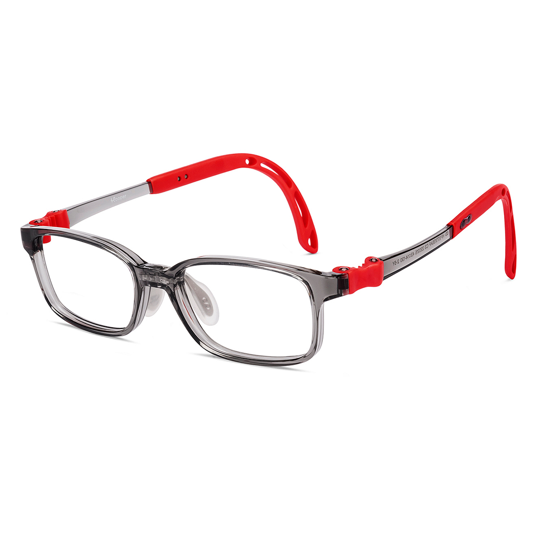 Hooper Gray Transparent Full Rim Rectangle left side