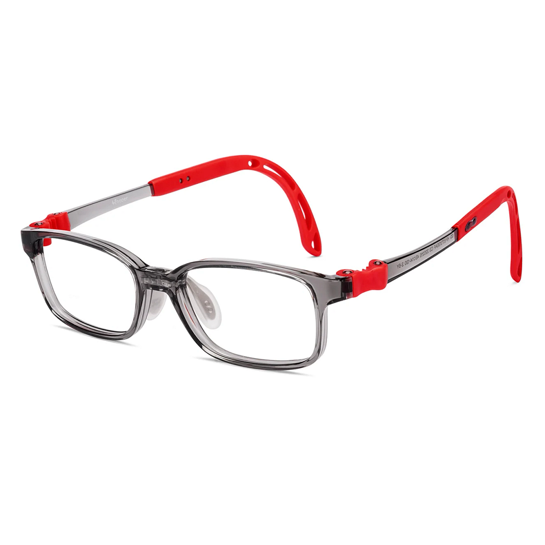 Hooper Gray Transparent Full Rim Rectangle left side