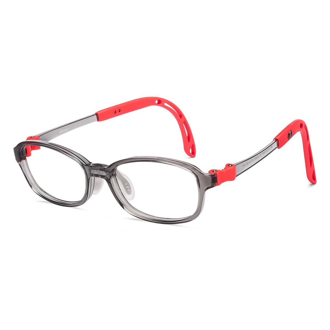 Hooper Gray Transparent Full Rim Rectangle left side