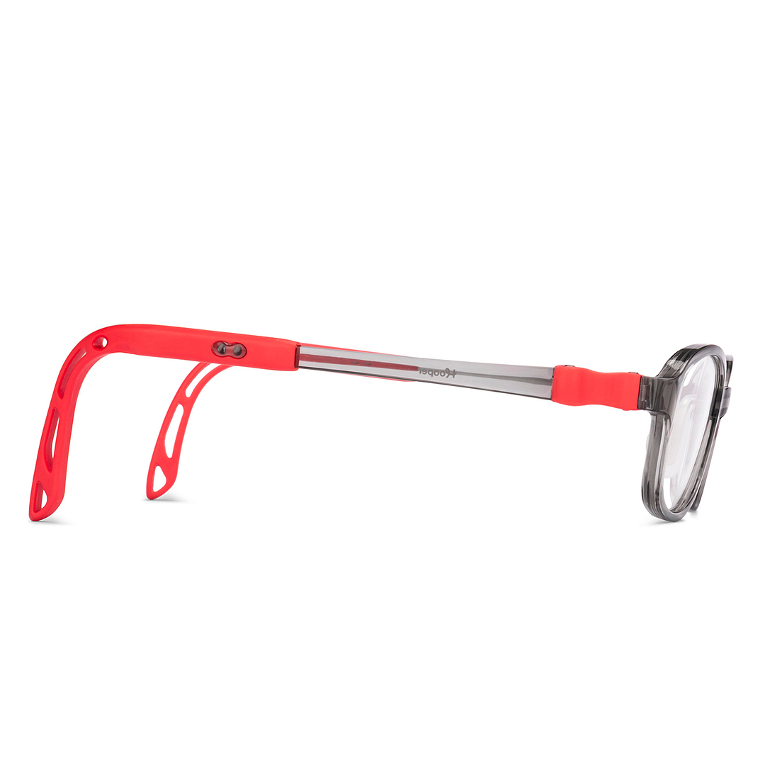 Hooper Gray Transparent Full Rim Rectangle left side