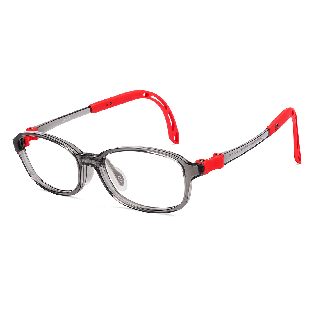 Hooper Gray Transparent Full Rim Rectangle left side
