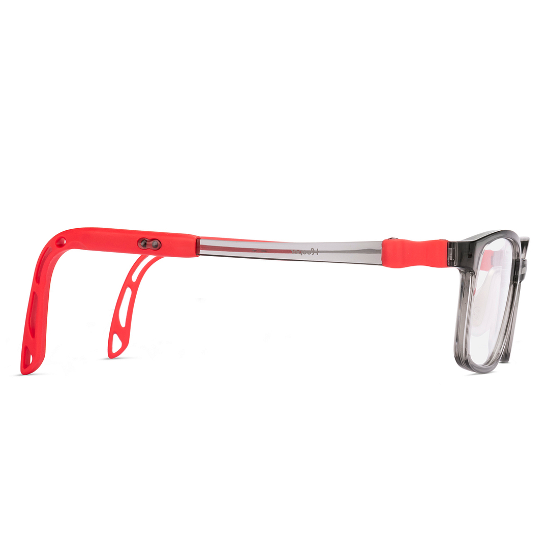Hooper Gray Transparent Full Rim Rectangle left side