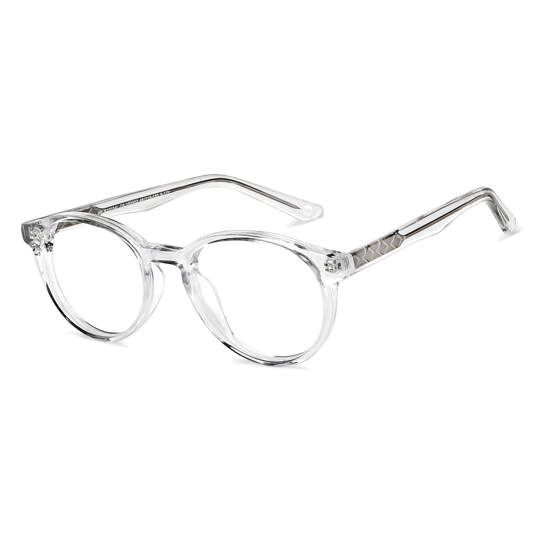 Hooper Online Crystal Transparent Full Rim Round left side