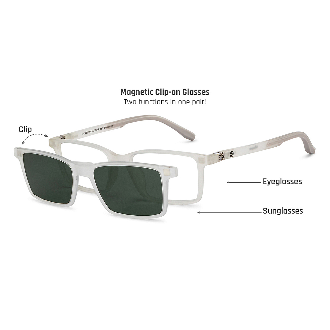 Hooper Online Crystal Transparent Full Rim Rectangle right side