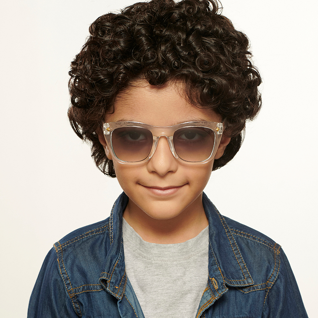 Hooper Crystal Transparent Full Rim Square left side