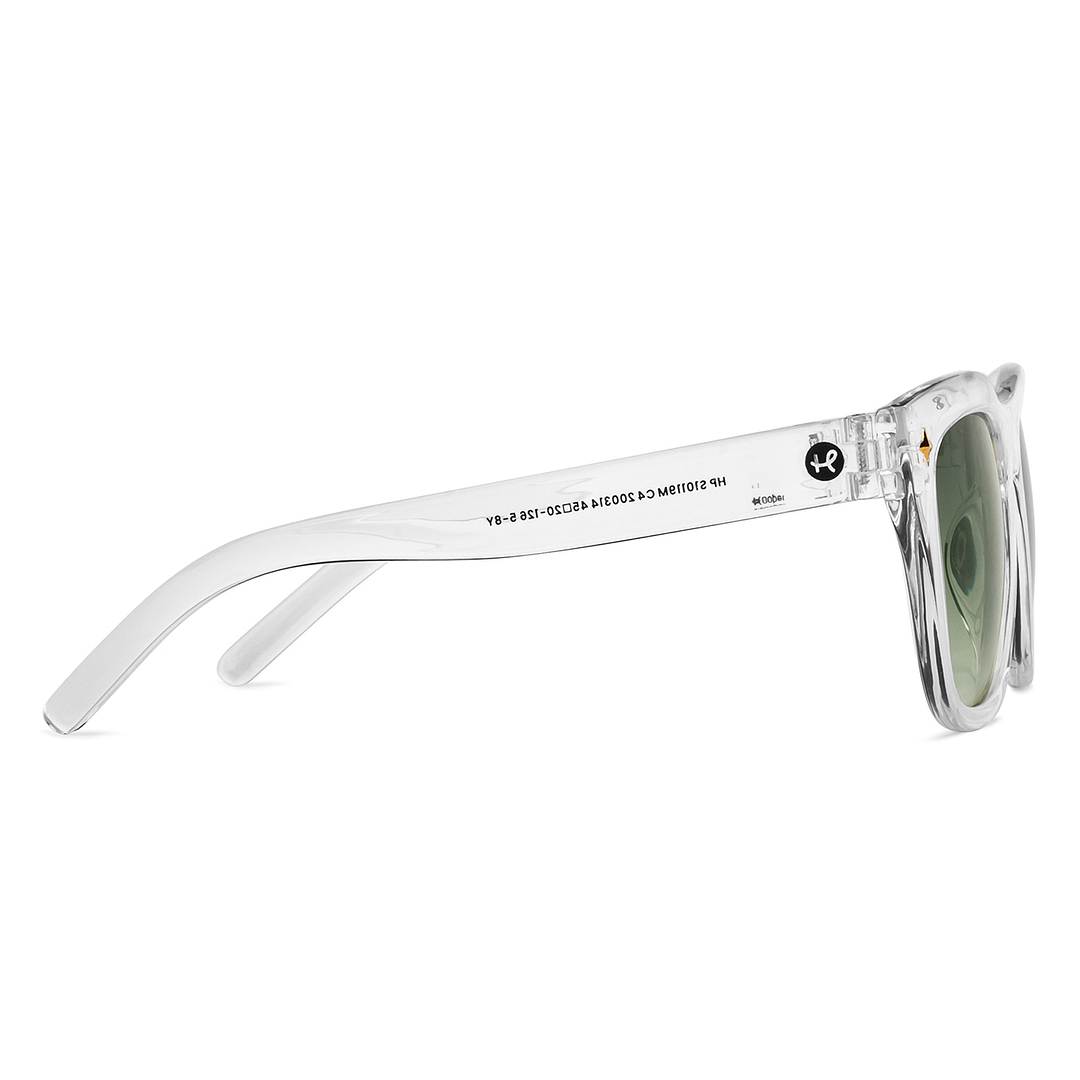 Hooper Crystal Transparent Full Rim Square left side