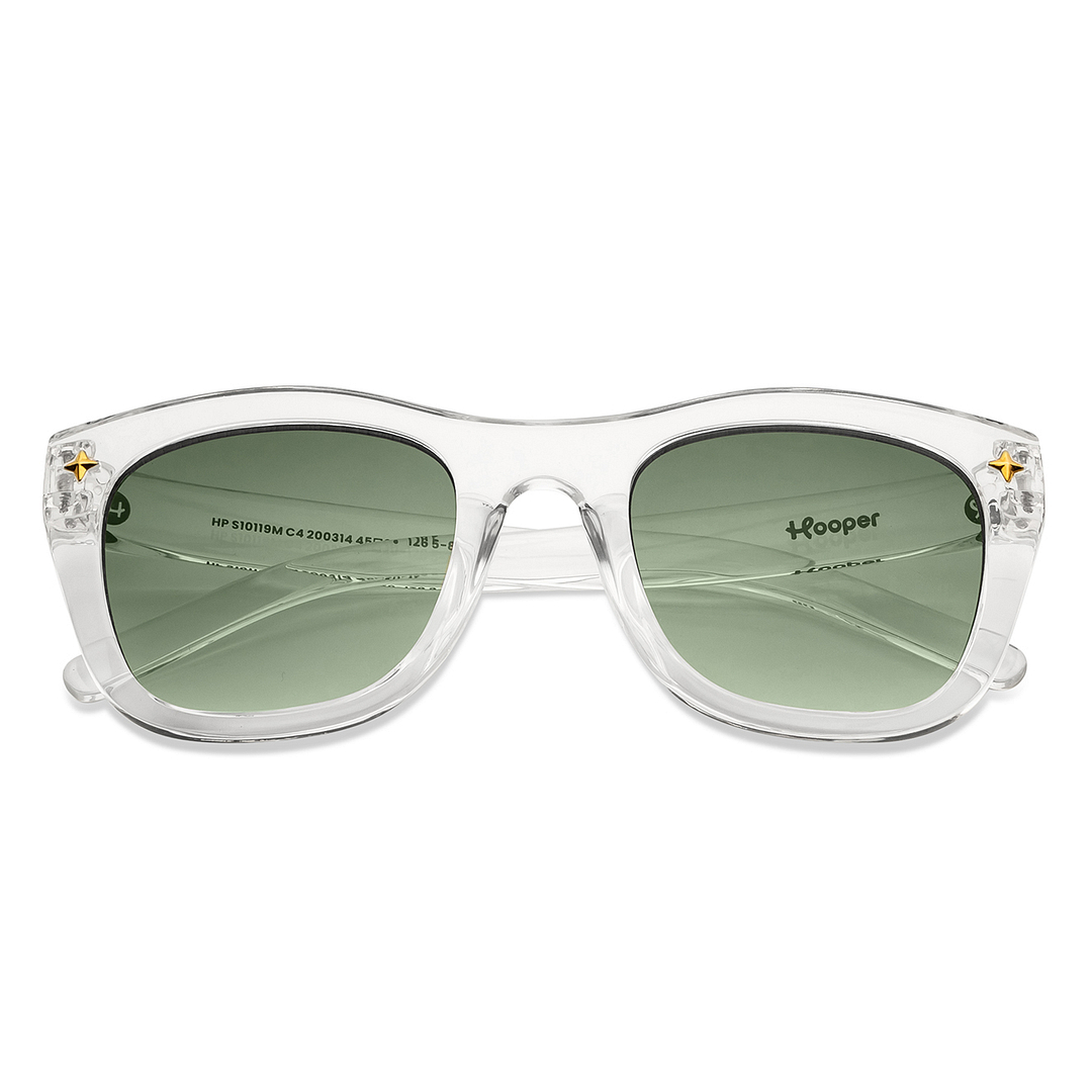 Hooper Crystal Transparent Full Rim Square left side