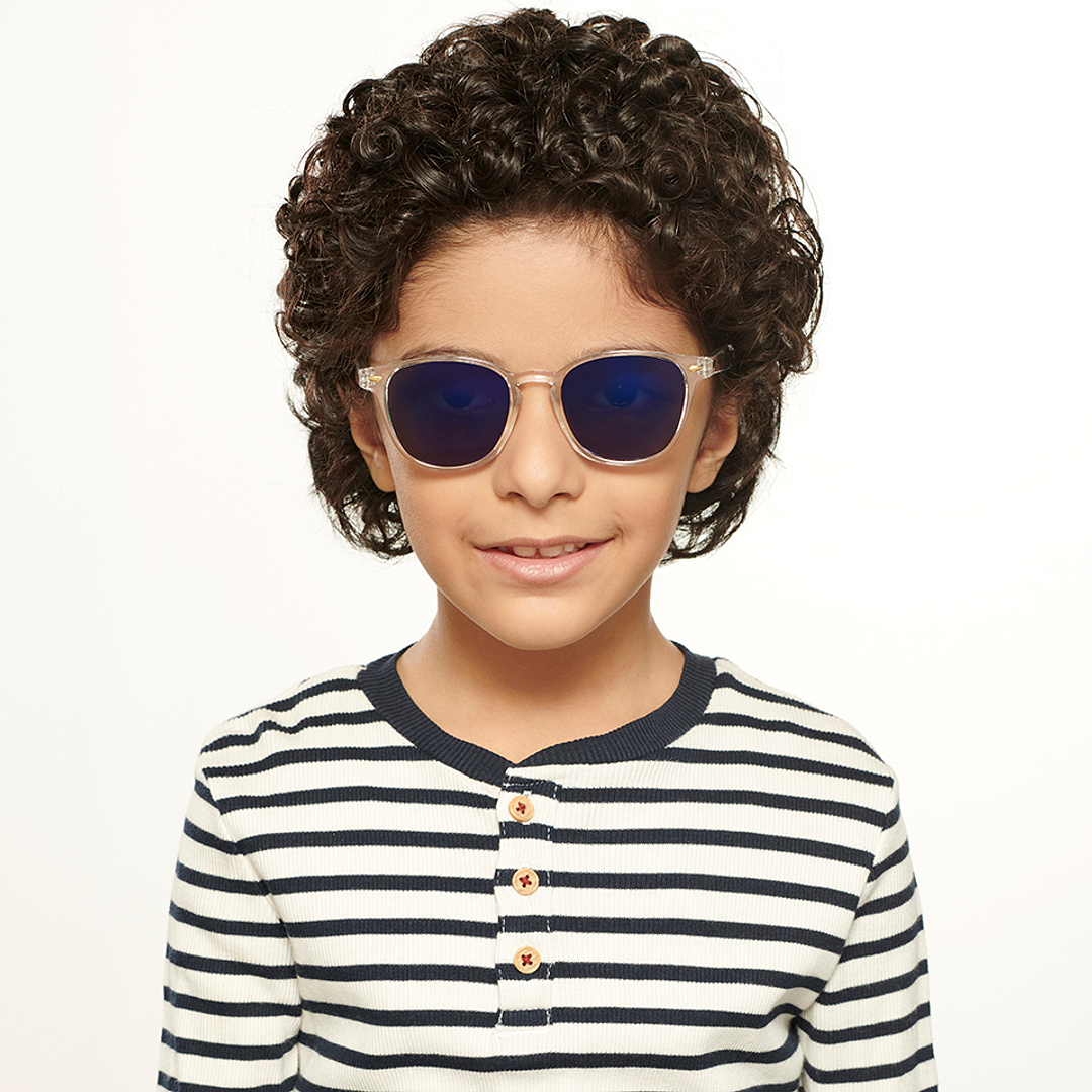 Hooper Crystal Transparent Full Rim Square left side