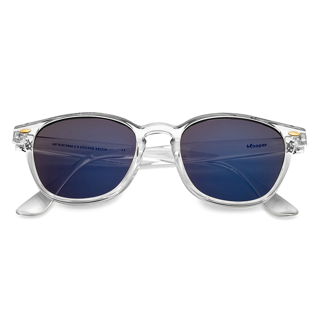 Hooper Crystal Transparent Full Rim Square left side